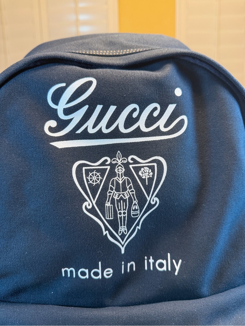 New Authentic Gucci Logo Black Canvas Backpack - Picture 3 of 16